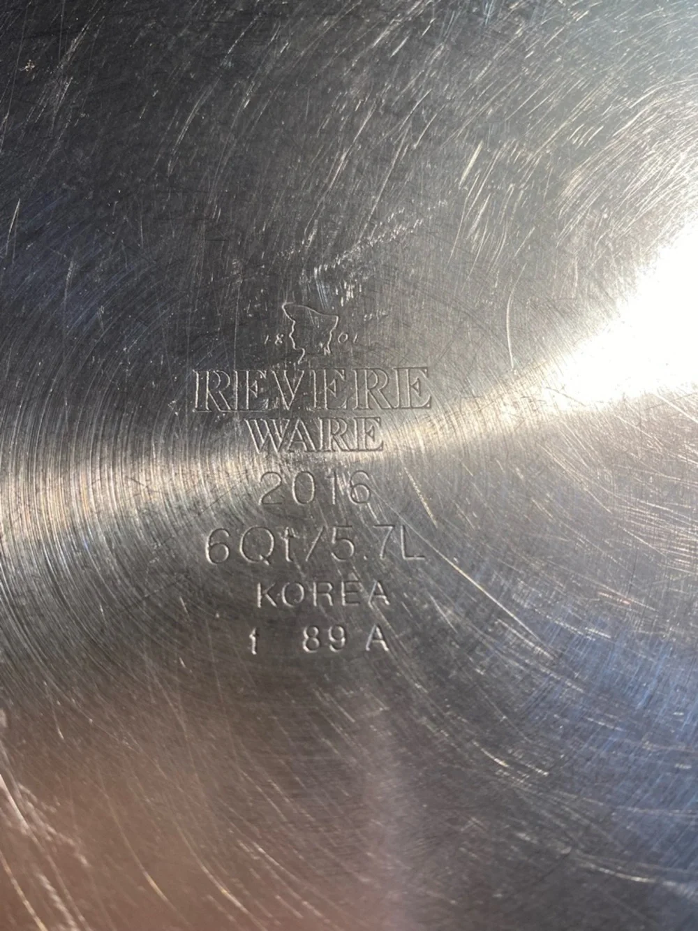 Revere Ware 6 Qt Never Warp Stock Pot Stainless Steel